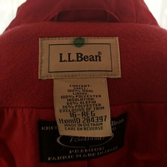 LLBean Bellandi Raspberry  Wool Thinsulite Coat Fits like a 12 - Picture 5 of 8